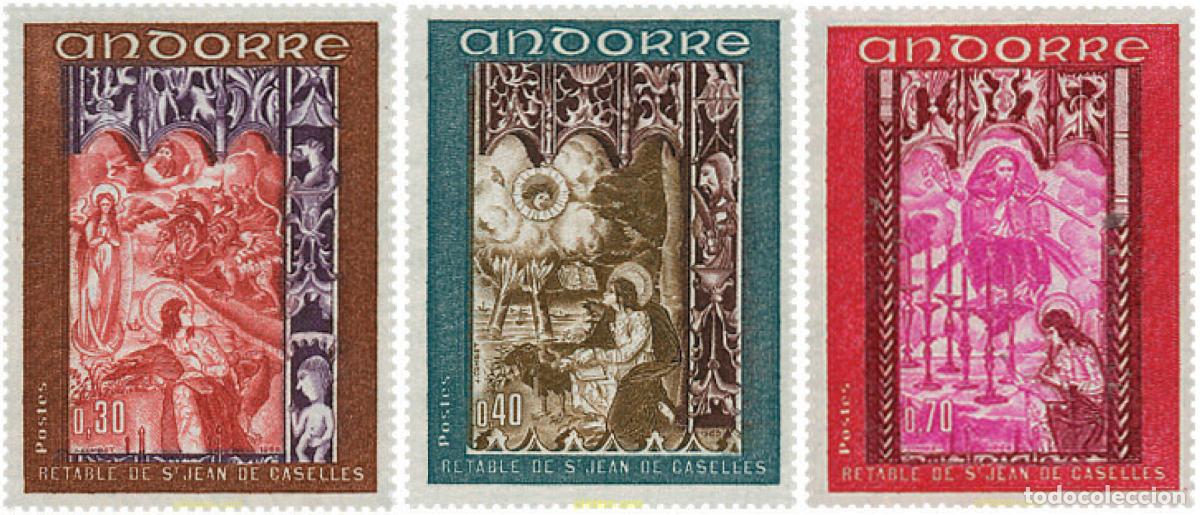 Sellos: 107836 MNH ANDORRA. Adm&oacute;n francesa 1969 RETABLO DE LA CAPILLA DE SAN JOAN DE CASELLES