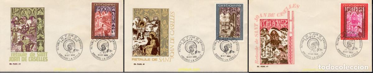 Sellos: 435750 MNH ANDORRA. Adm&oacute;n francesa 1969 RETABLO DE LA CAPILLA DE SAN JOAN DE CASELLES