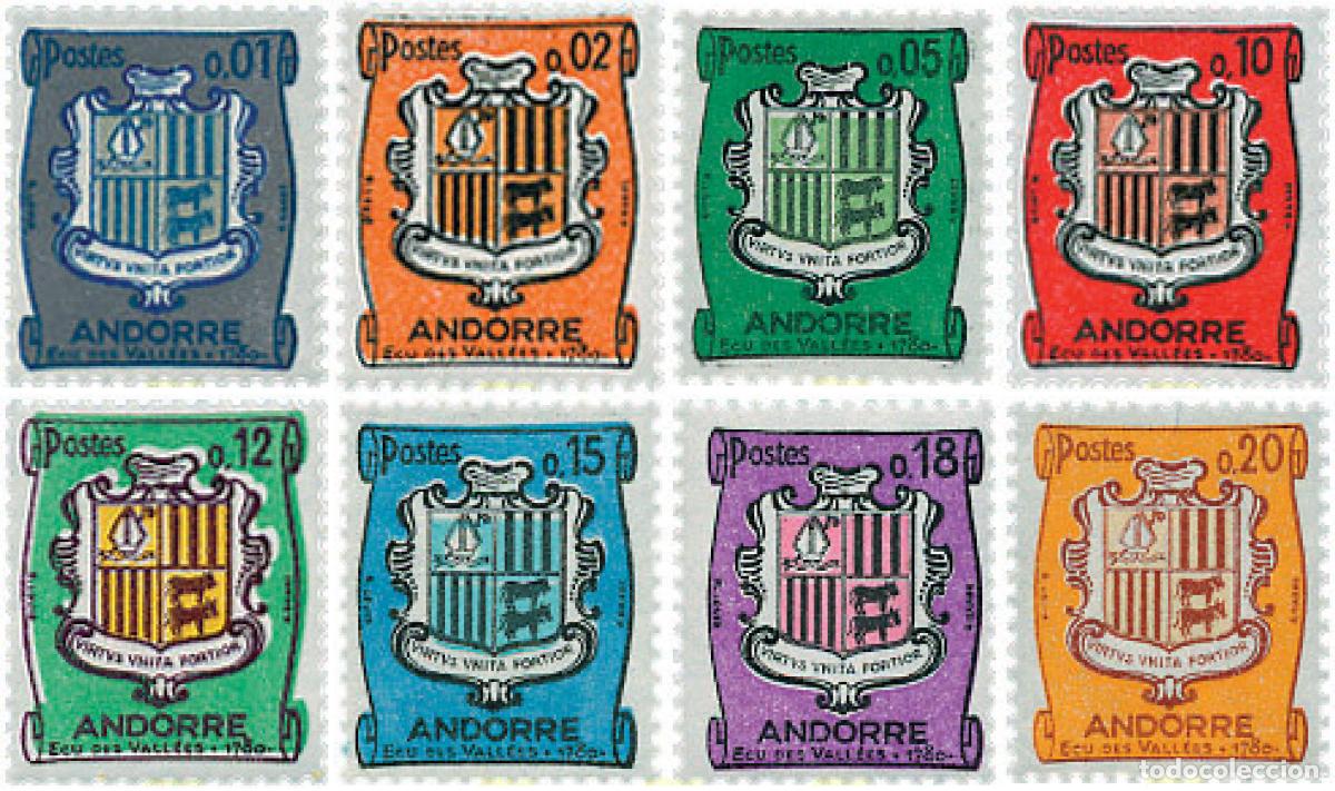 Sellos: 107764 MNH ANDORRA. Adm&oacute;n francesa 1961 ESCUDOS