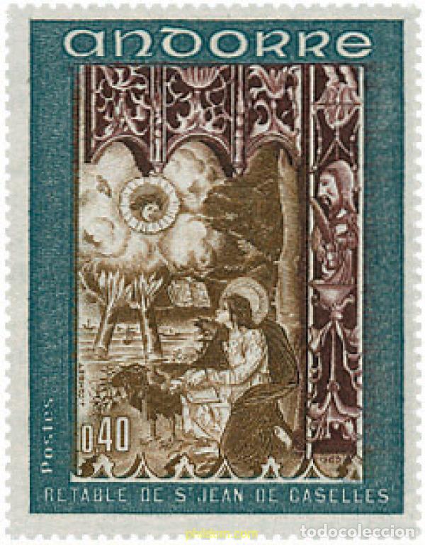 Sellos: 626021 MNH ANDORRA. Adm&oacute;n francesa 1969 RETABLO DE LA CAPILLA DE SAN JOAN DE CASELLES
