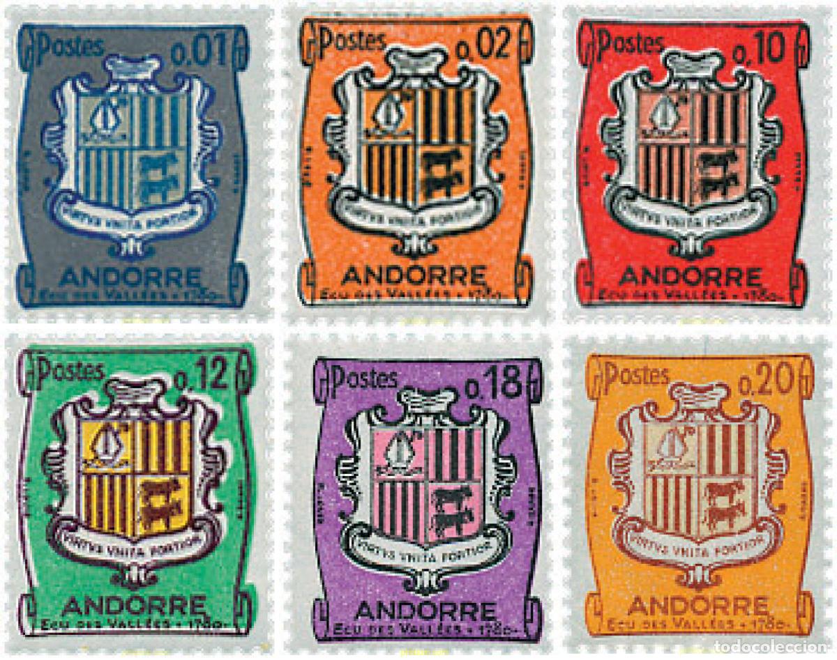 Sellos: 625985 MNH ANDORRA. Adm&oacute;n francesa 1961 ESCUDOS