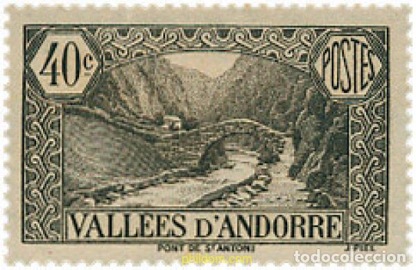 Sellos: 625995 MNH ANDORRA. Adm&oacute;n francesa 1937 PAISAJES
