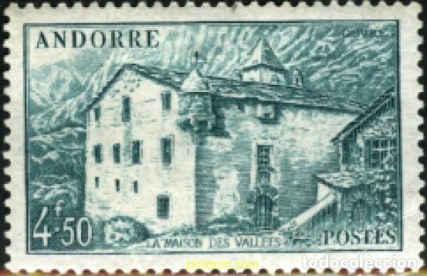 Sellos: 250082 HINGED ANDORRA. Adm&oacute;n francesa 1944 ESCUDOS