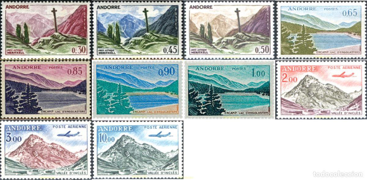 Sellos: 249966 MNH ANDORRA. Adm&oacute;n francesa 1961 PAISAJE