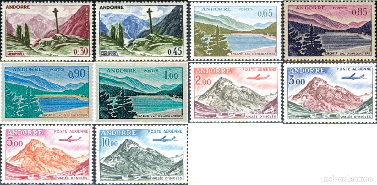 Sellos: 249967 MNH ANDORRA. Adm&oacute;n francesa 1961 PAISAJE