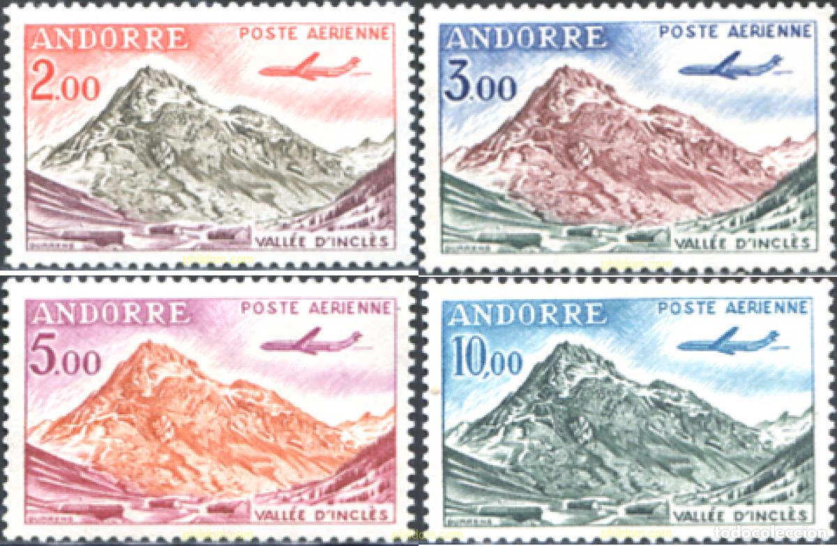 Sellos: 351322 MNH ANDORRA. Adm&oacute;n francesa 1961 PAISAJE