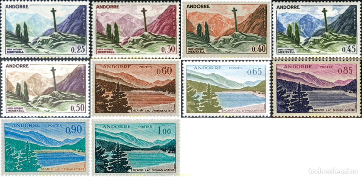 Sellos: 370843 MNH ANDORRA. Adm&oacute;n francesa 1961 PAISAJE