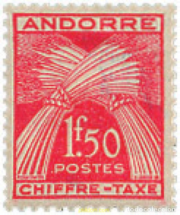 Sellos: 626027 HINGED ANDORRA. Adm&oacute;n francesa 1943 ESPIGAS