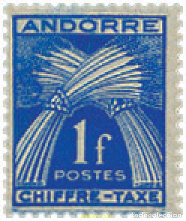 Sellos: 626030 MNH ANDORRA. Adm&oacute;n francesa 1943 ESPIGAS