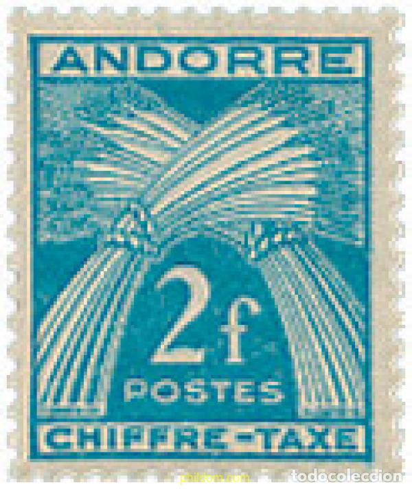 Sellos: 626031 MNH ANDORRA. Adm&oacute;n francesa 1943 ESPIGAS