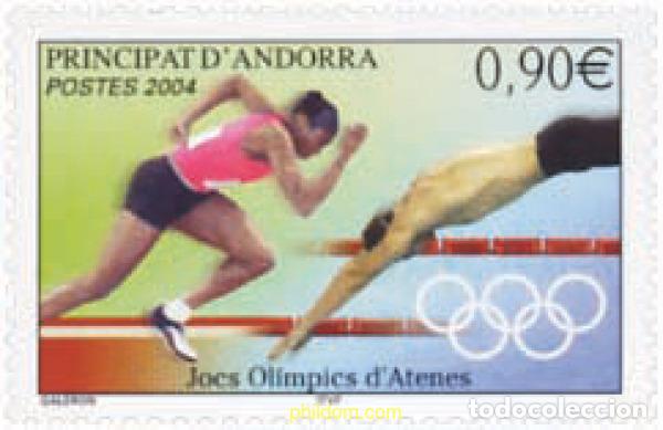Sellos: 143602 MNH ANDORRA. Adm&oacute;n francesa 2004 28 JUEGOS OLIMPICOS DE VERANO ATENAS 2004