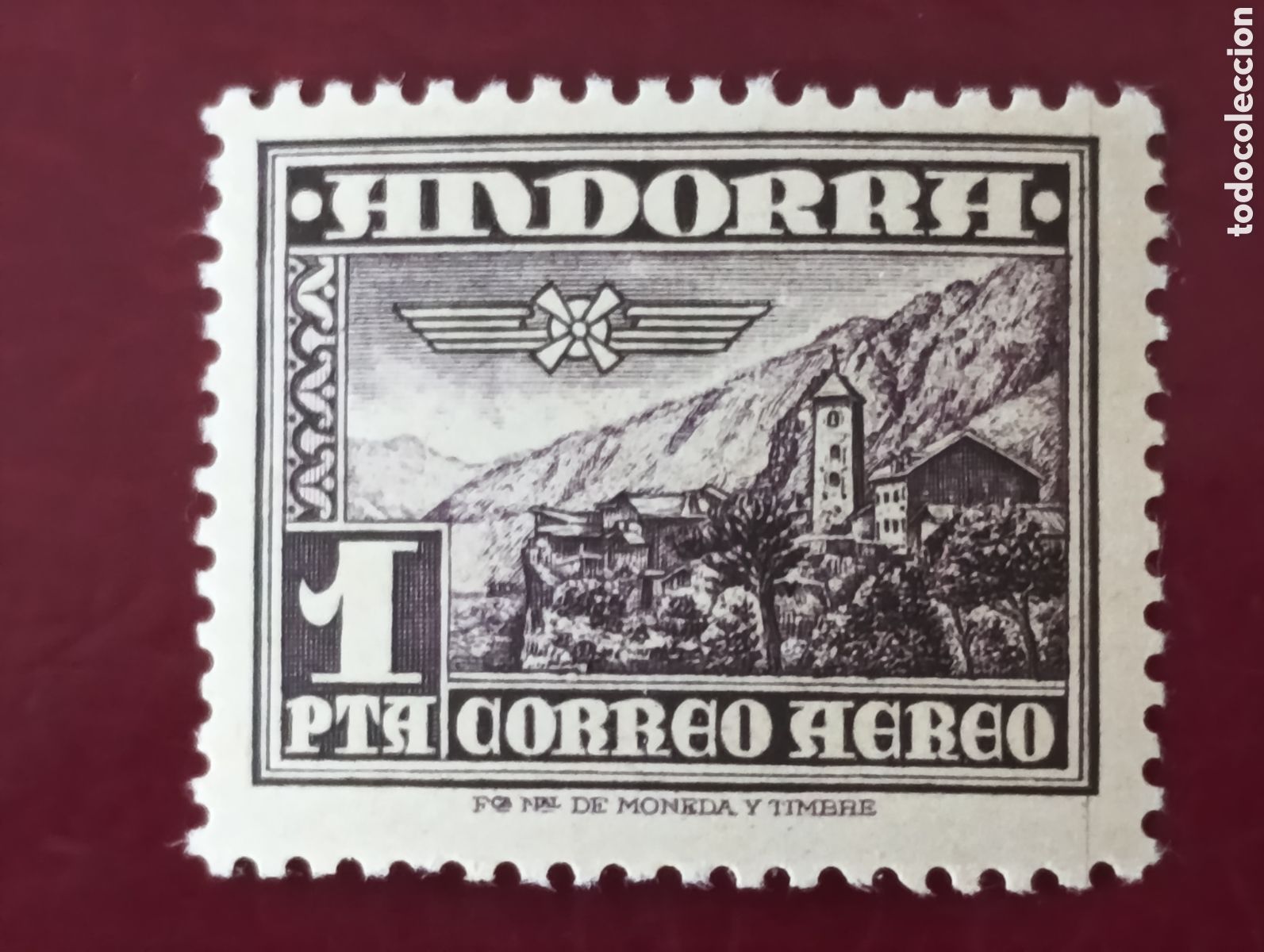 Sellos: SELLOS ANDORRA ESPA&Ntilde;OLA MNH 1951 PAISAJE. CORREO A&Eacute;REO. PERFECTO. CAT. 32&euro;