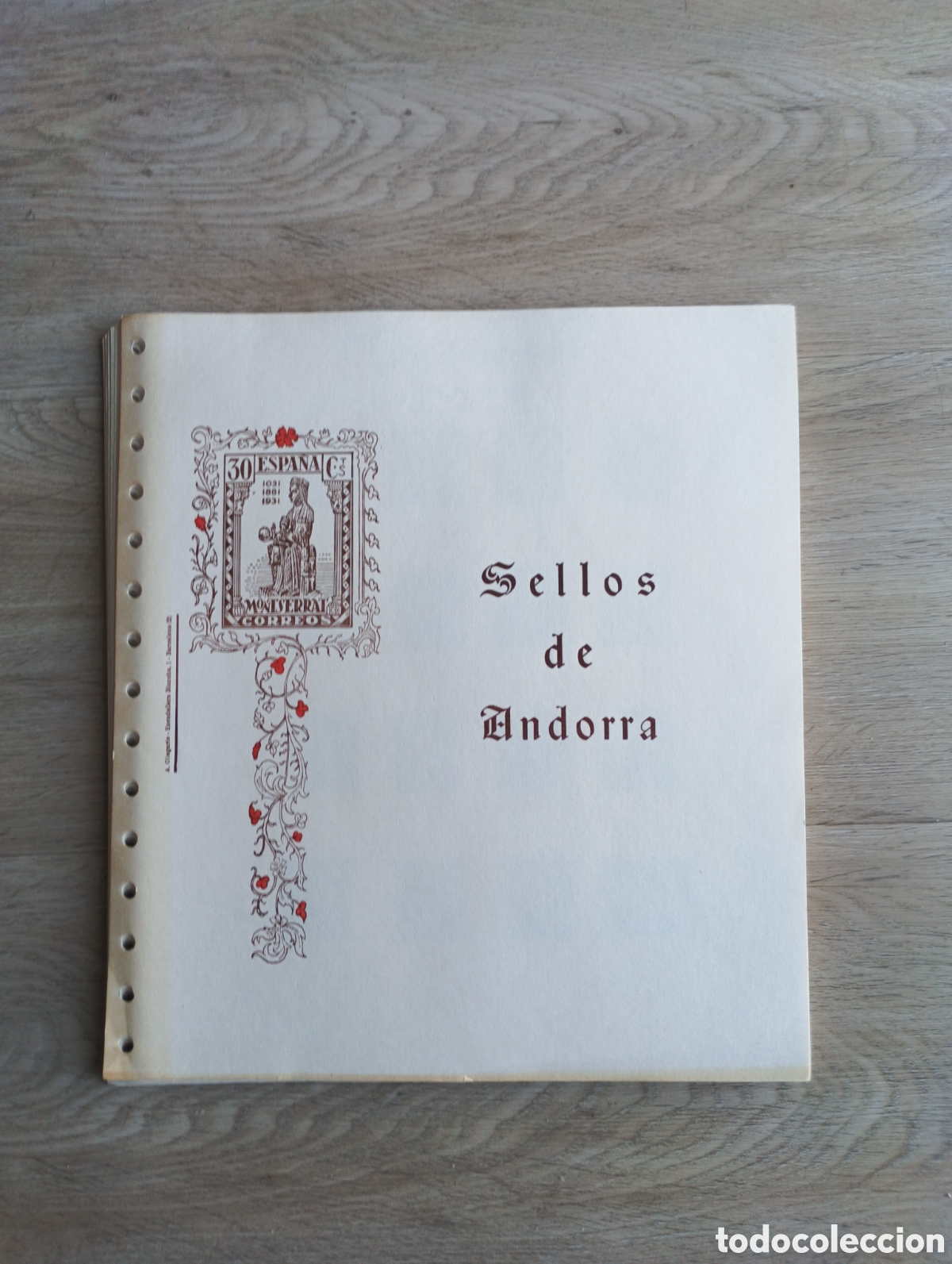 Sellos: 34 HOJAS OLEGARIO MONTADAS PARA SELLOS ANDORRA ESPA&Ntilde;OLA 1929/1986