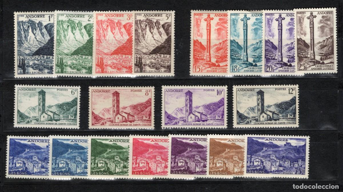 Selos: Sellos dependencias ANDORRA FRANCESA a&ntilde;o 1955/58 YVERT 138/153** v.c. 250 &euro;