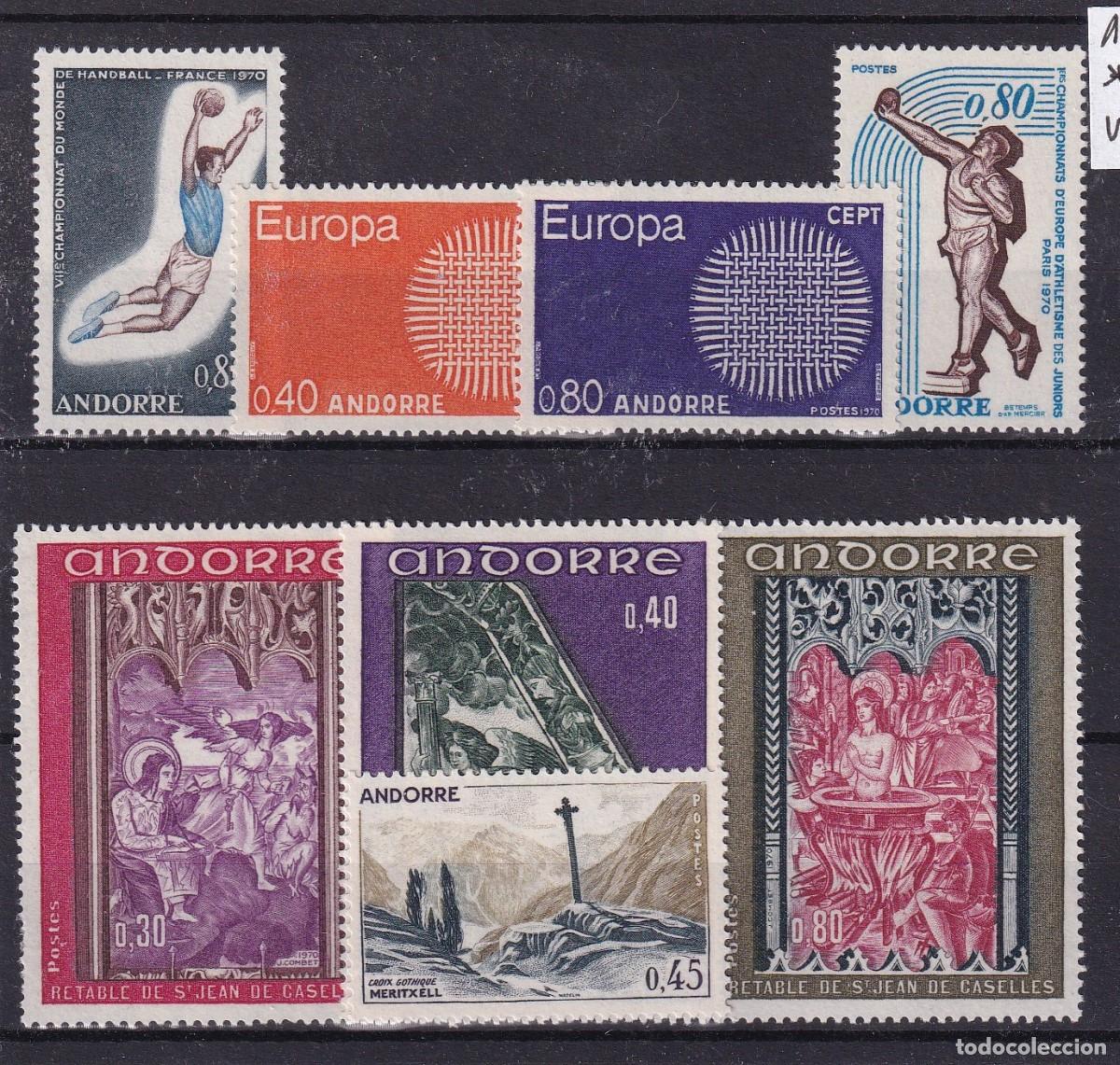 Selos: Sellos dependencias ANDORRA FRANCESA a&ntilde;o 1970** COMPLETO