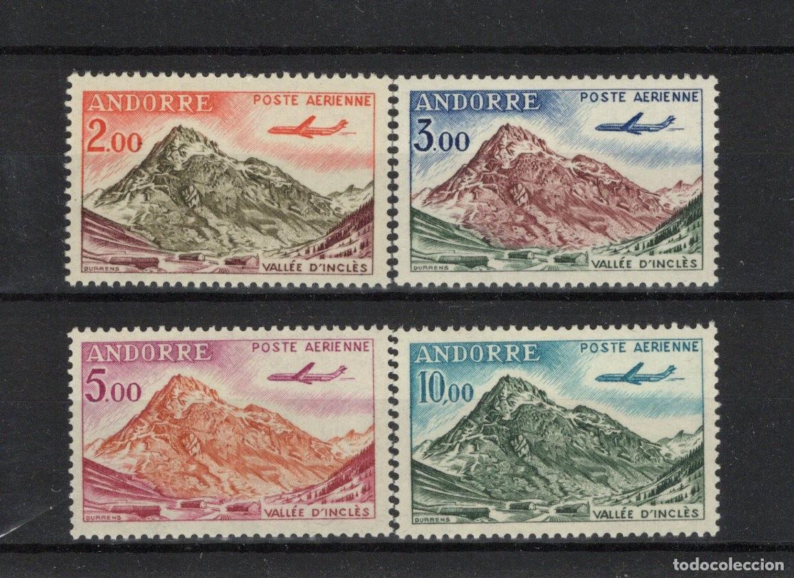 Sellos: Sellos dependencias ANDORRA FRANCESA AEREOS YVERT 5/8** v.c. 12 &euro;