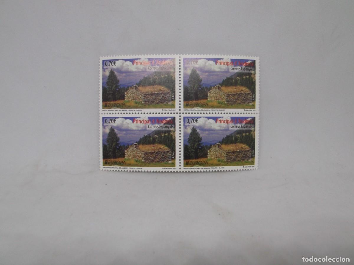 Sellos: Andorra 2012 Vall de Madriu-Perafita-Claror.Bloque de cuatro sellos nuevos