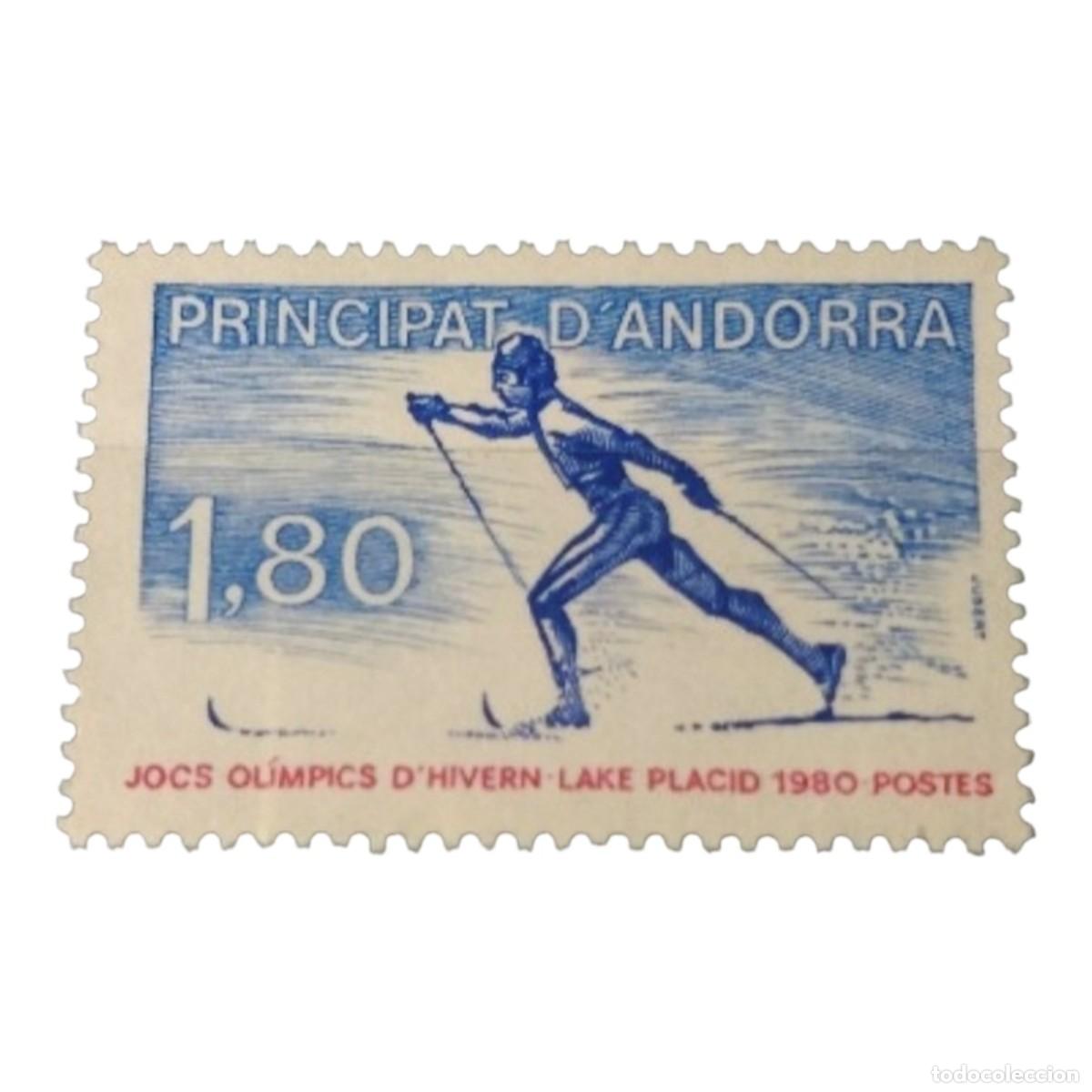 Sellos: ANDORRA FRANCESA 1980 Juegos Ol&iacute;mpicos de Invierno. NUEVO - MNH.