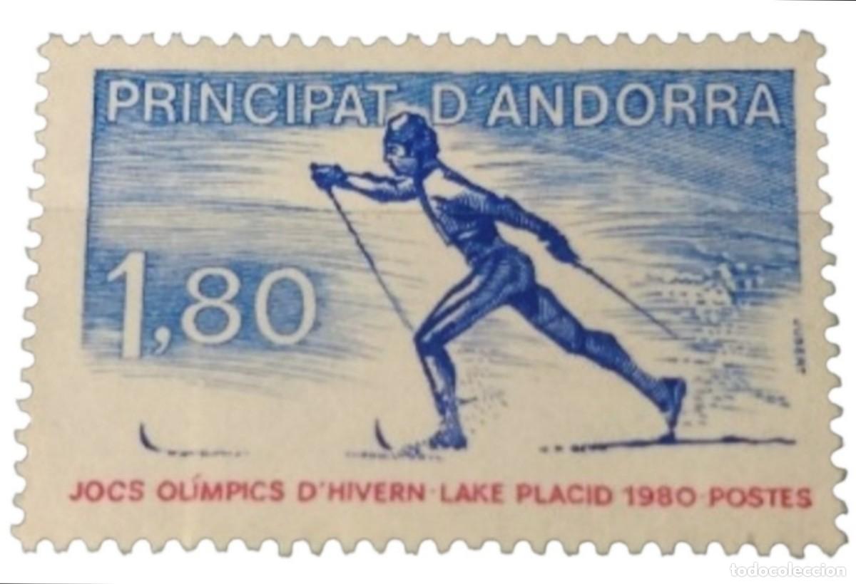 Sellos: ANDORRA FRANCESA 1980 Juegos Ol&iacute;mpicos de Invierno. NUEVO - MNH.