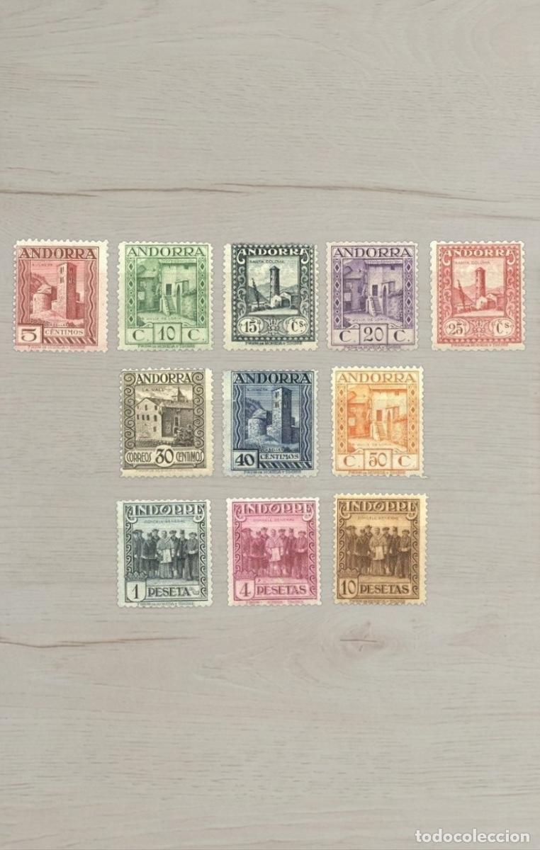 Sellos: Serie Completa Sellos de Andorra Espa&ntilde;ola 1928 - Monumentos y Consell General - 11 Valores - Nuevos