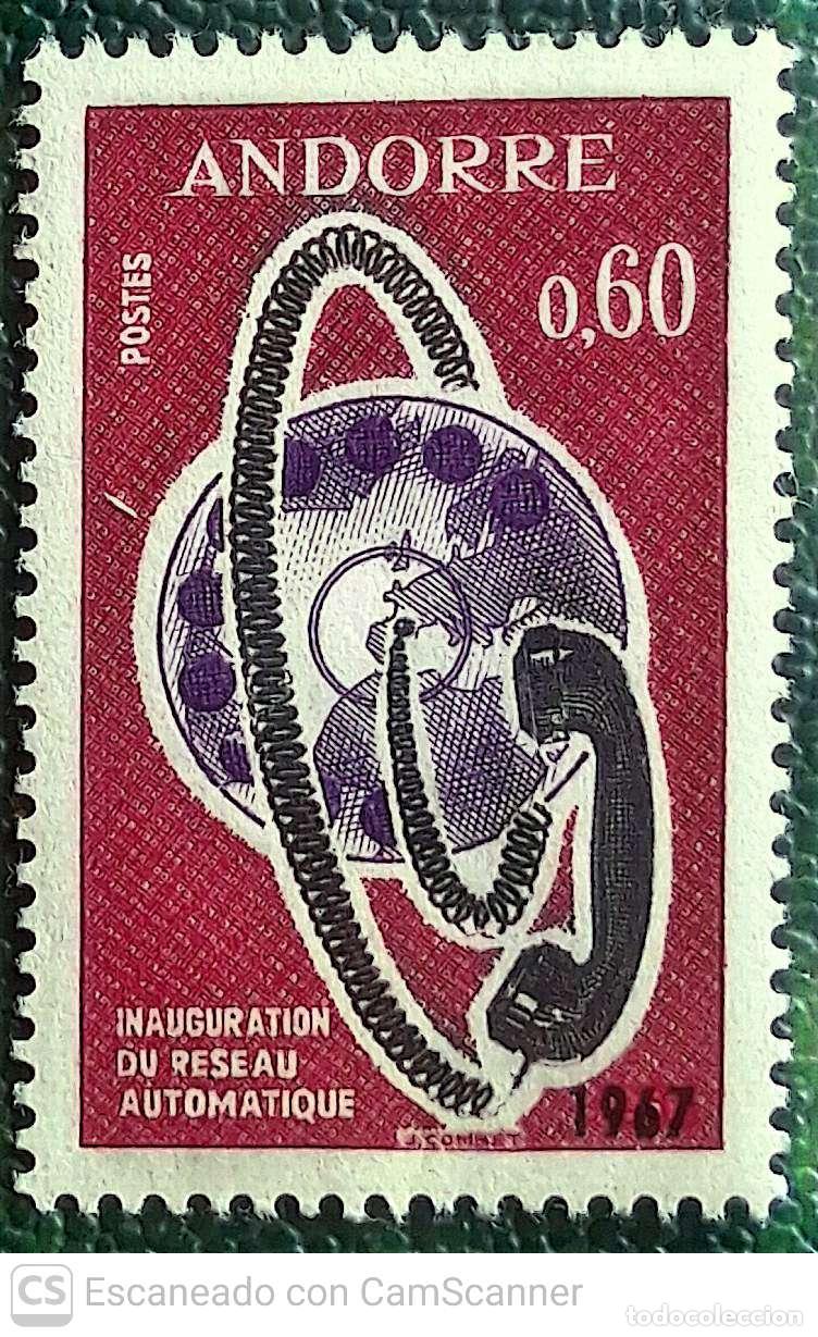 Sellos: Andorra Francesa. 182 Inauguraci&oacute;n de la red telef&oacute;nica autom&aacute;tica. 1967. Sellos nuevos y numeraci&oacute;n