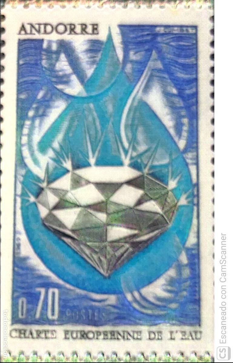 Sellos: Andorra Francesa. 197 Carta europea del agua. 1969. Sellos nuevos y numeraci&oacute;n Yvert.