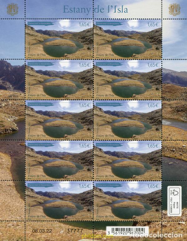 Sellos: 685708 MNH ANDORRA. Adm&oacute;n francesa 2022 ESTANY DE L&uml;ISLA
