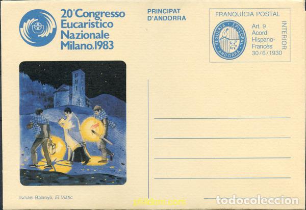 Sellos: 259914 MNH ANDORRA. Vegueria 1983 20 CONGRESO EUCARISTICO NACIONAL - MILAN 1983