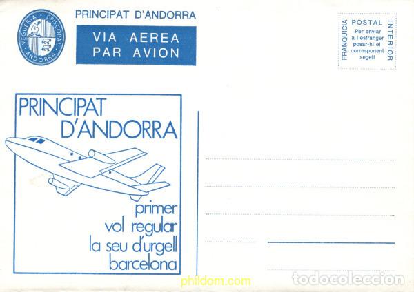 Sellos: 259923 MNH ANDORRA. Vegueria 1982 PRIMER VUELO REGULAR LA SEU DE URGELL - BARCELONA