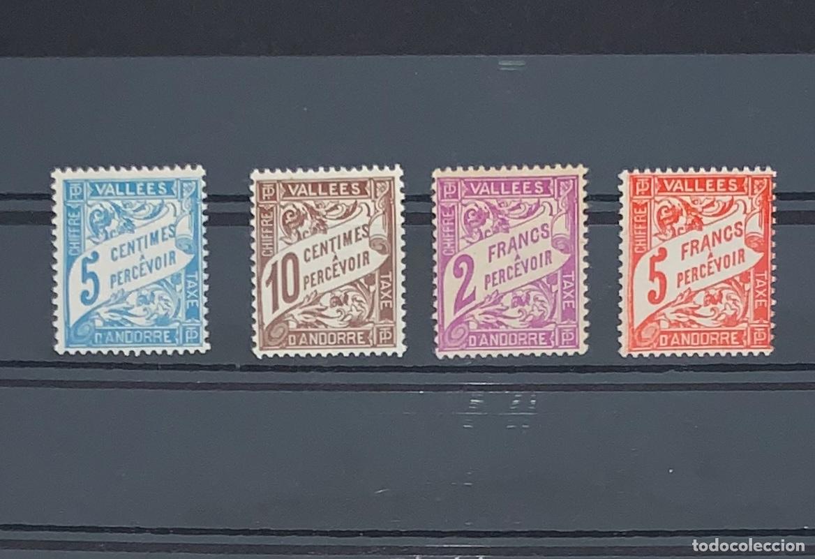 Sellos: ANDORRA FRANCESA. Tasas. A&ntilde;o 1938/41. Yvert 17/20** Serie nueva