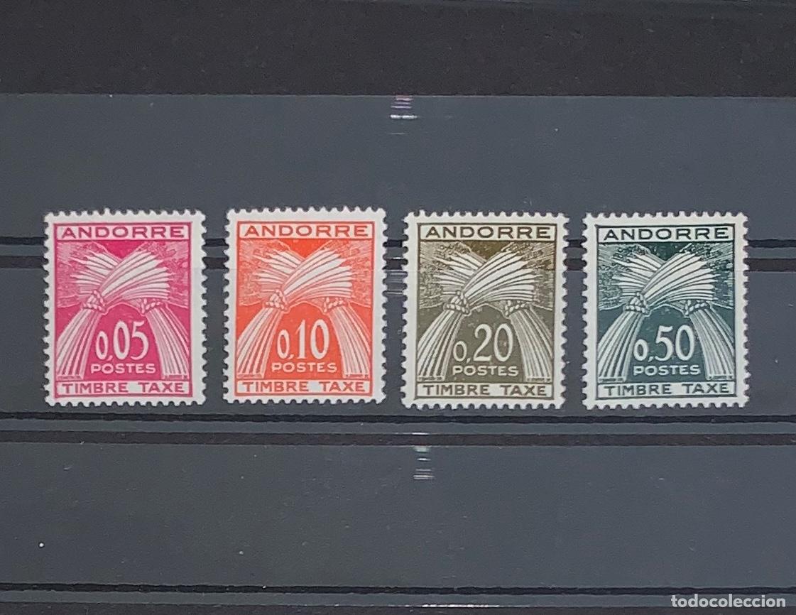 Sellos: ANDORRA FRANCESA. Tasas. A&ntilde;o 1961. Yvert 42/45** Serie nueva