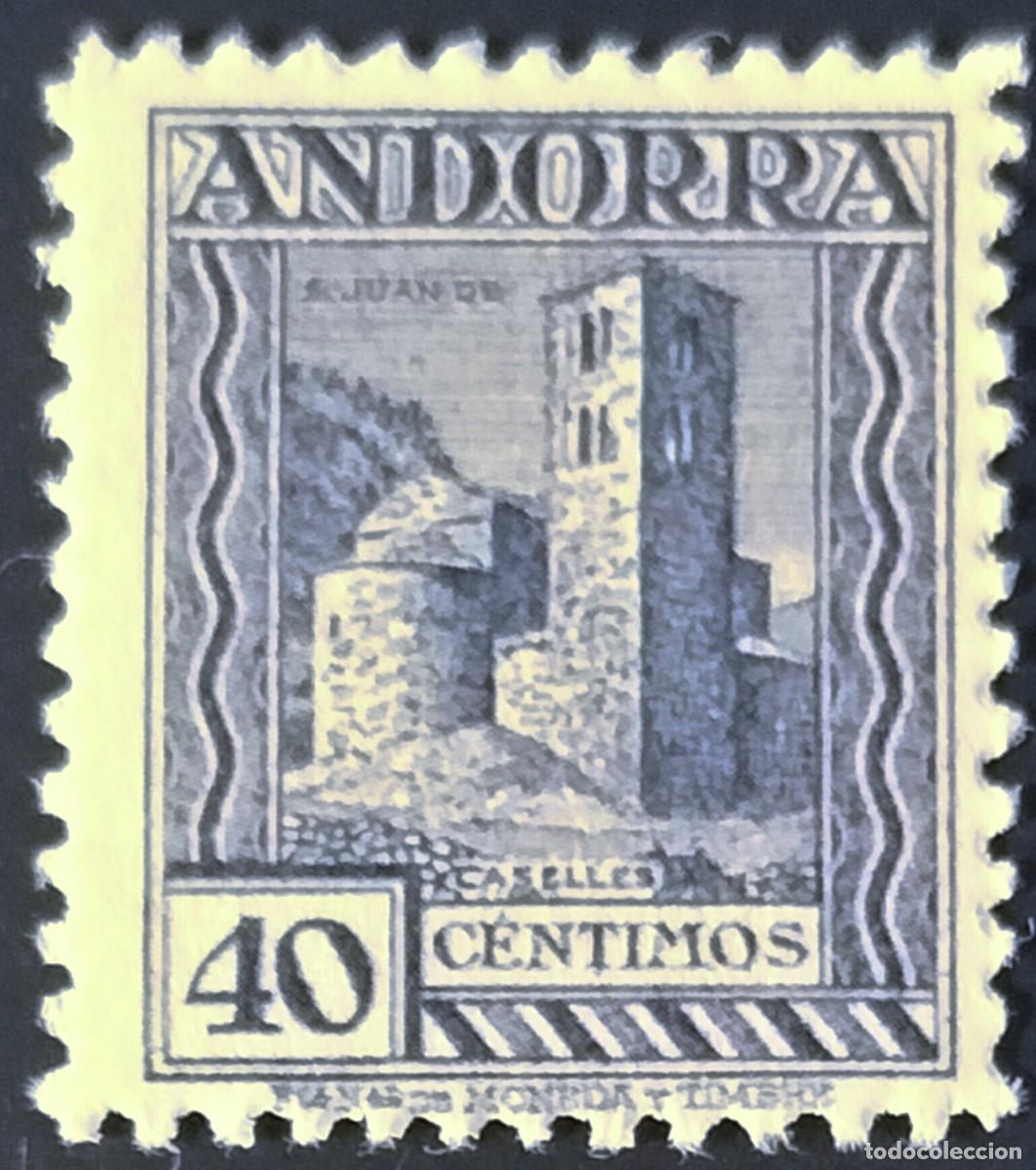 Sellos: Andorra 1935 Edifil 37 SIN FIJASELLOS MNH sello nuevo