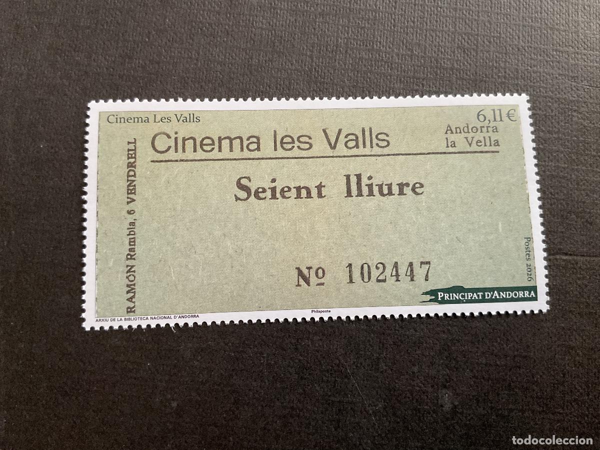 Sellos: ANDORRA FRANCESA A&Ntilde;O 2026. CINE LES VALLS