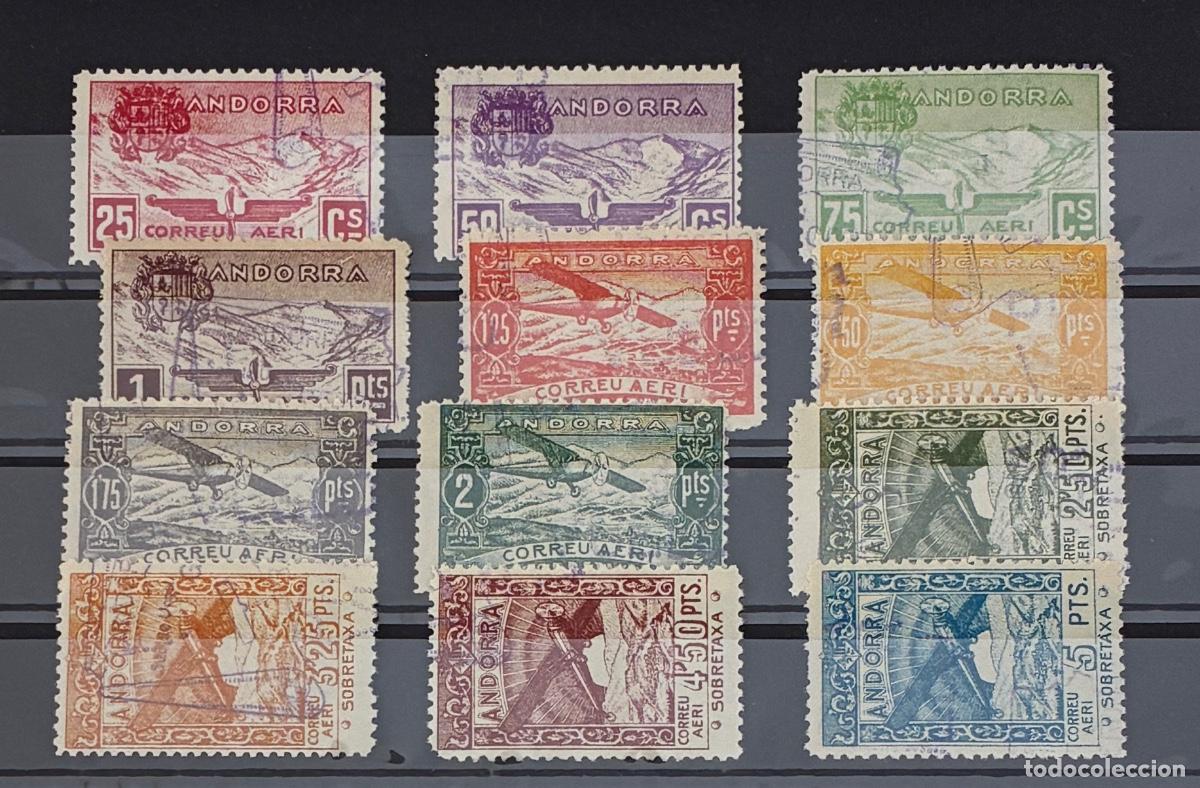 Sellos: ANDORRA ESPA&Ntilde;OLA. A&ntilde;o 1943. Edifil NE 15/24