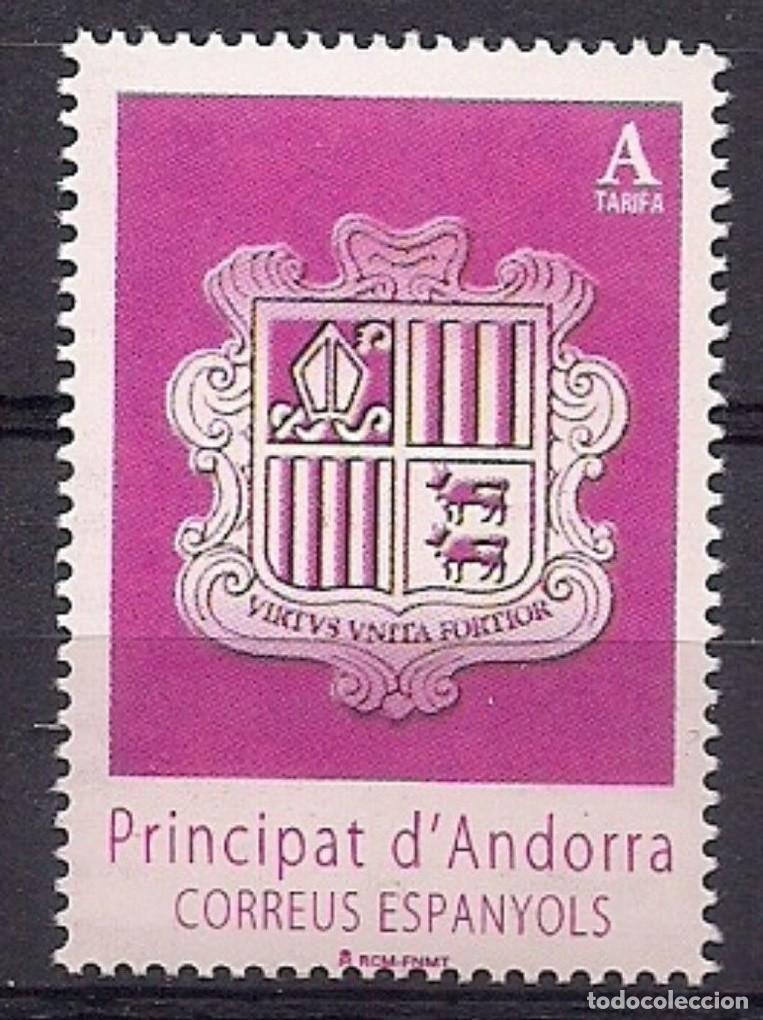 Sellos: ANDORRA ESPPA&Ntilde;OLA 2016 - ESCUDO DE ANDORRA - 1 SELLO