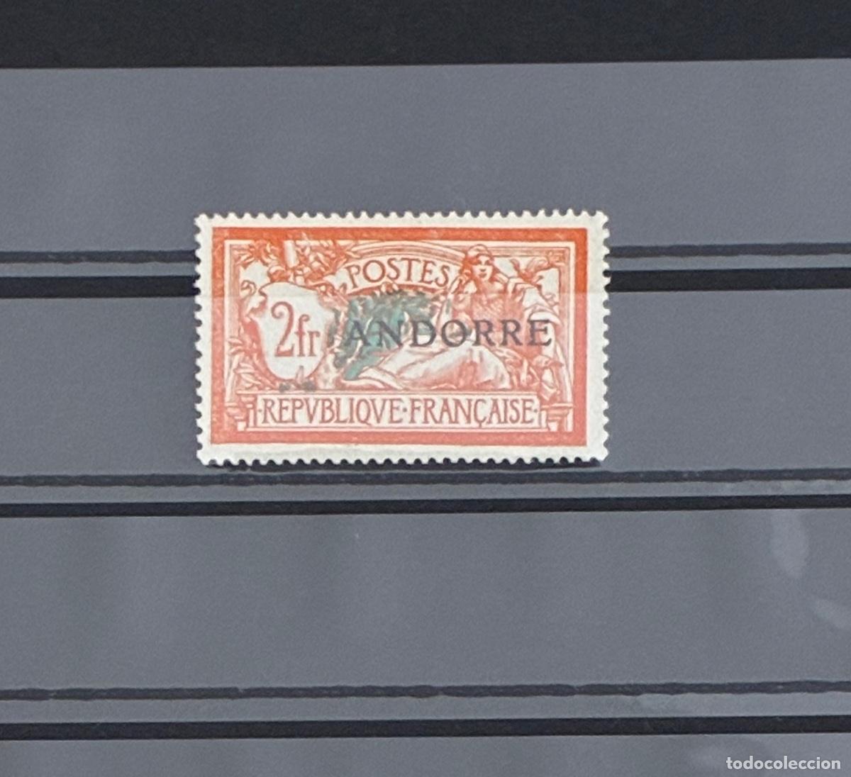 Sellos: ANDORRA FRANCESA. A&ntilde;o 1931. Yvert 19* Fijasellos