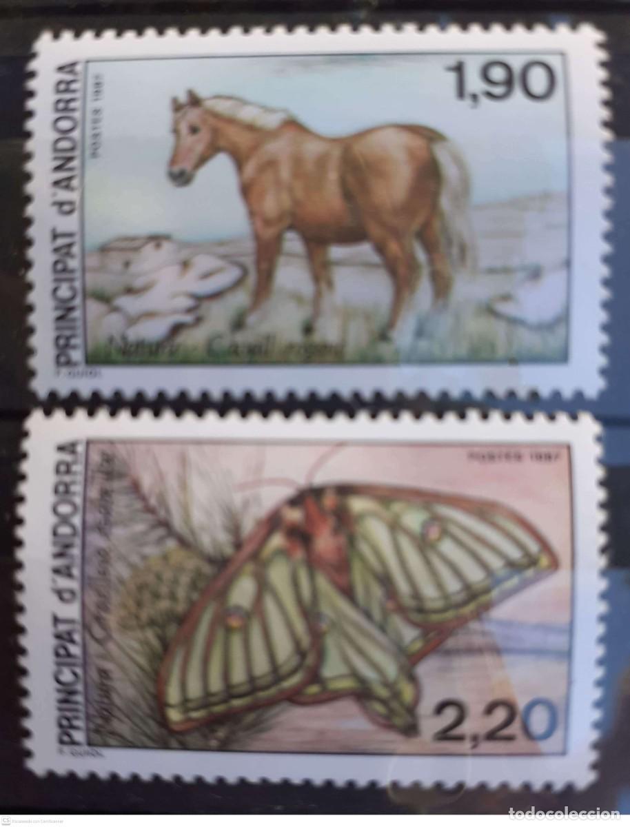 Sellos: ANDORRA (DESPACHO FRANC&Eacute;S) n&deg; 361/62** Protecci&oacute;n de la naturaleza. Fauna. Serie Completa