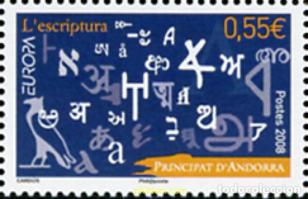 Sellos: 215427 MNH ANDORRA. Adm&oacute;n francesa 2008 EUROPA CEPT 2008 CARTAS