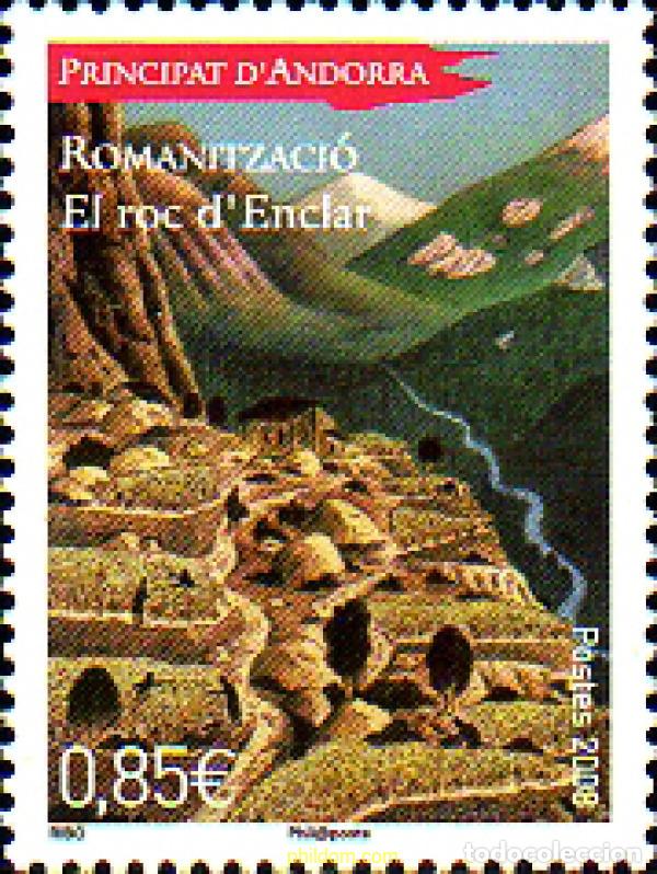 Sellos: 221971 MNH ANDORRA. Adm&oacute;n francesa 2008 ROMANIZACION. EL ROC D'ENCLAR