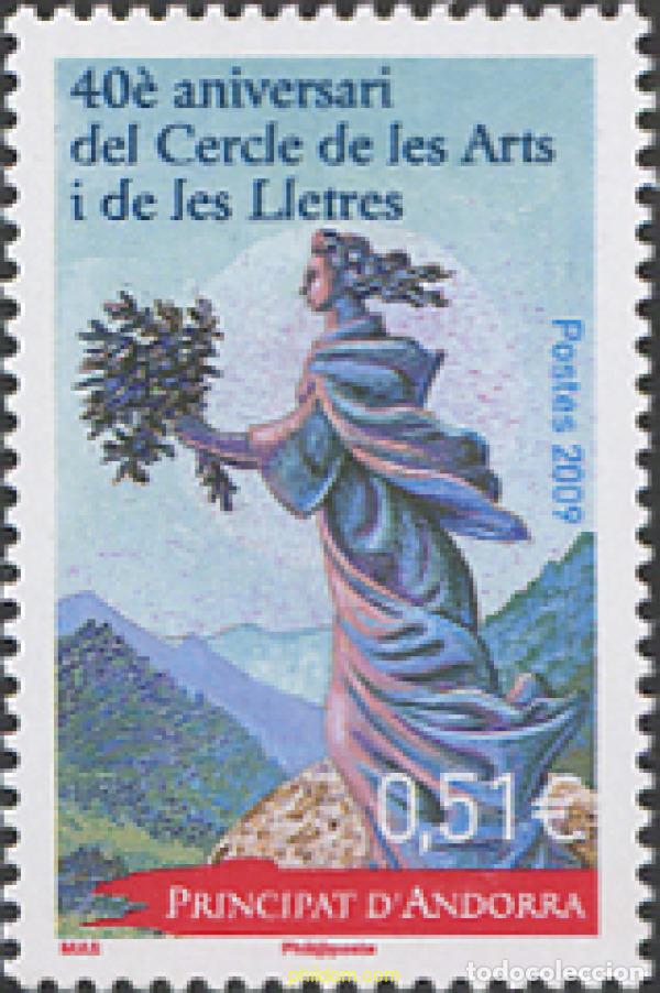 Sellos: 244336 MNH ANDORRA. Adm&oacute;n francesa 2009 40 ANIVERSARIO DEL CIRCULO DE LAS ARTES Y DE LAS LETRAS