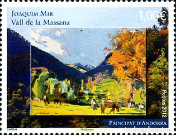 Sellos: 275707 MNH ANDORRA. Adm&oacute;n francesa 2012 PINTURA DE JOAQUIM MIR - VALL DE LA MASSANA