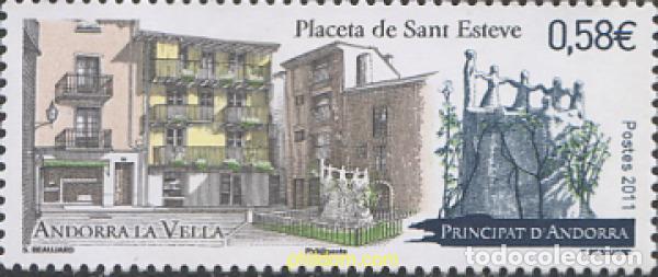 Sellos: 275325 MNH ANDORRA. Adm&oacute;n francesa 2011 PLAZA DE SANT ESTEVE