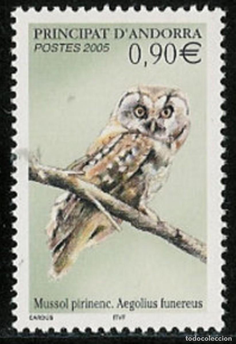 Sellos: ANDORRA FRANCESA 2005 - FAUNA - MUSSOL - BUHO - OWL - HIBOU - Yvert n&ordm; 607**