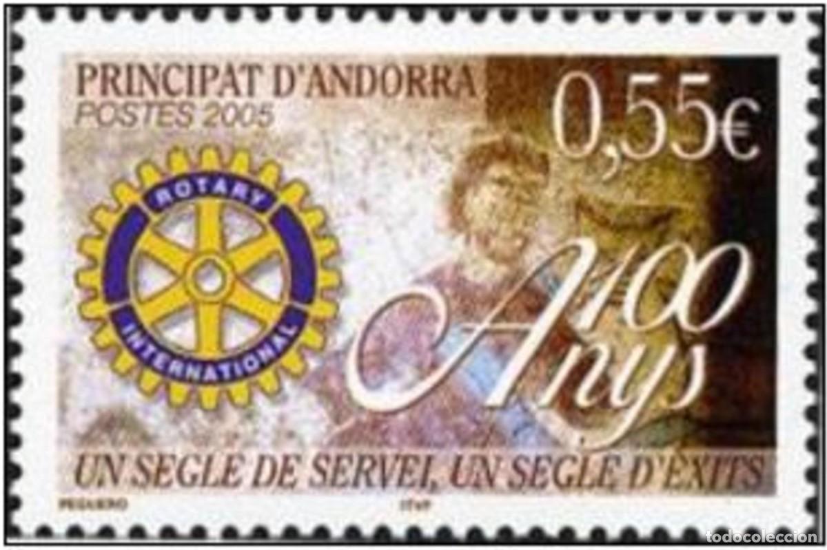 Sellos: ANDORRA FRANCESA 2005 - 100 ANIVERSARIO DEL ROTARY INTERNATIONAL - Yvert n&ordm; 618**