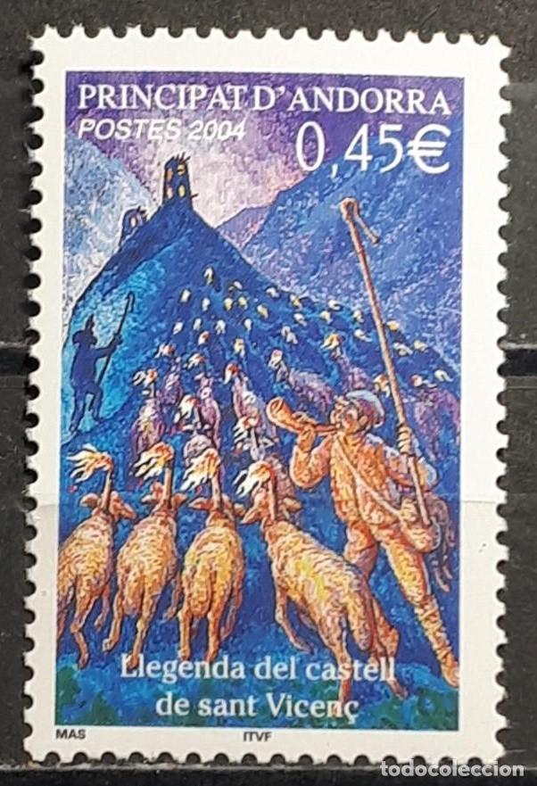 Sellos: ANDORRA FRANCESA 2004 - LEYENDA DEL CASTILLO DE SAN VICENS - YVERT 595**