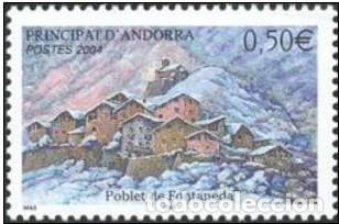 Sellos: ANDORRA FRANCESA 2004 - PUEBLO DE FONTANEDA - YVERT 597**