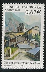 Sellos: ANDORRA FRANCESA 2003 - CONJUNTO ARQUITECTONIO DE LES BONS - YVERT 578**