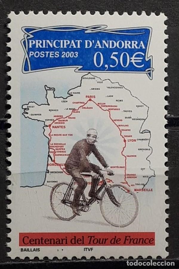 Sellos: ANDORRA FRANCESA 2003 - CENTENARIO DEL TOUR DE FRANCIA - YVERT 582**