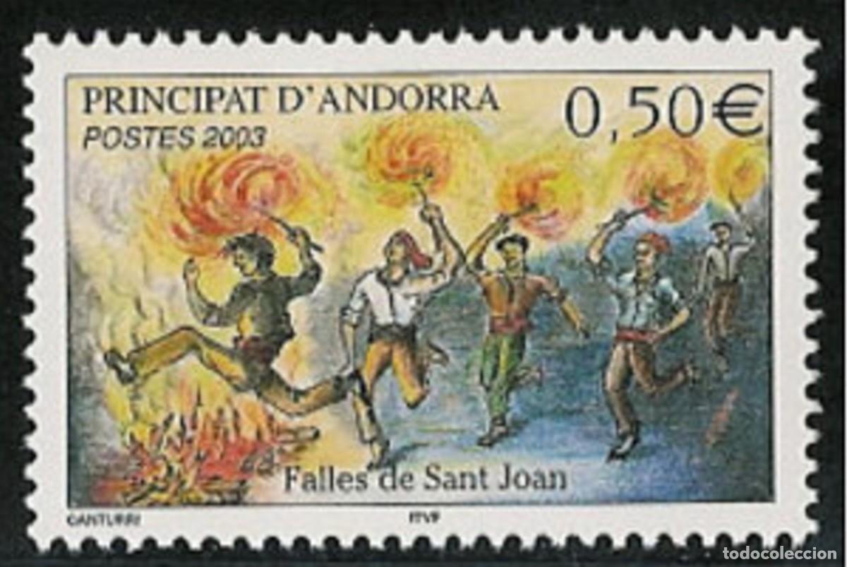 Sellos: ANDORRA FRANCESA 2003 - LOS FUEGOS DE SANT JOAN - YVERT 581**