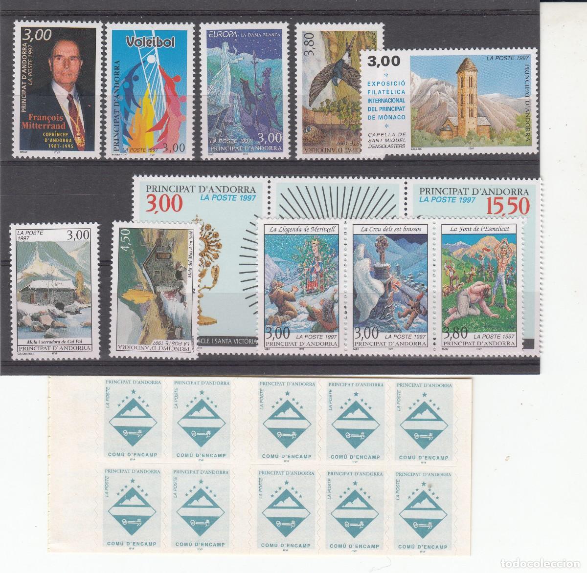 Sellos: ANDORRA FRANCESA A&Ntilde;O 1997 NUMS 505 A 517 + CARNET - NUEVOS Y SIN FIJASELLOS